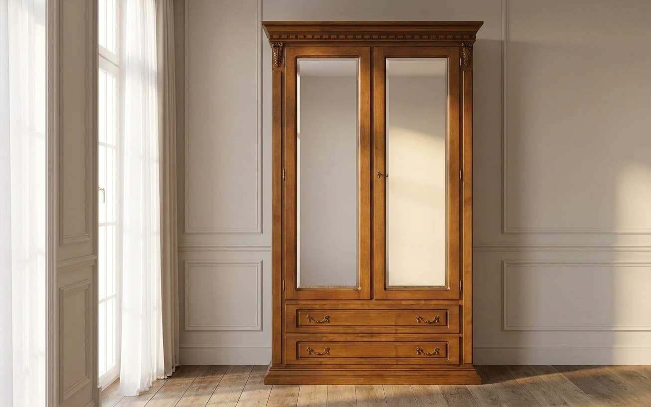 Dulap Bernhard 2 Usi, 120x55x218cm, Lemn Masiv
