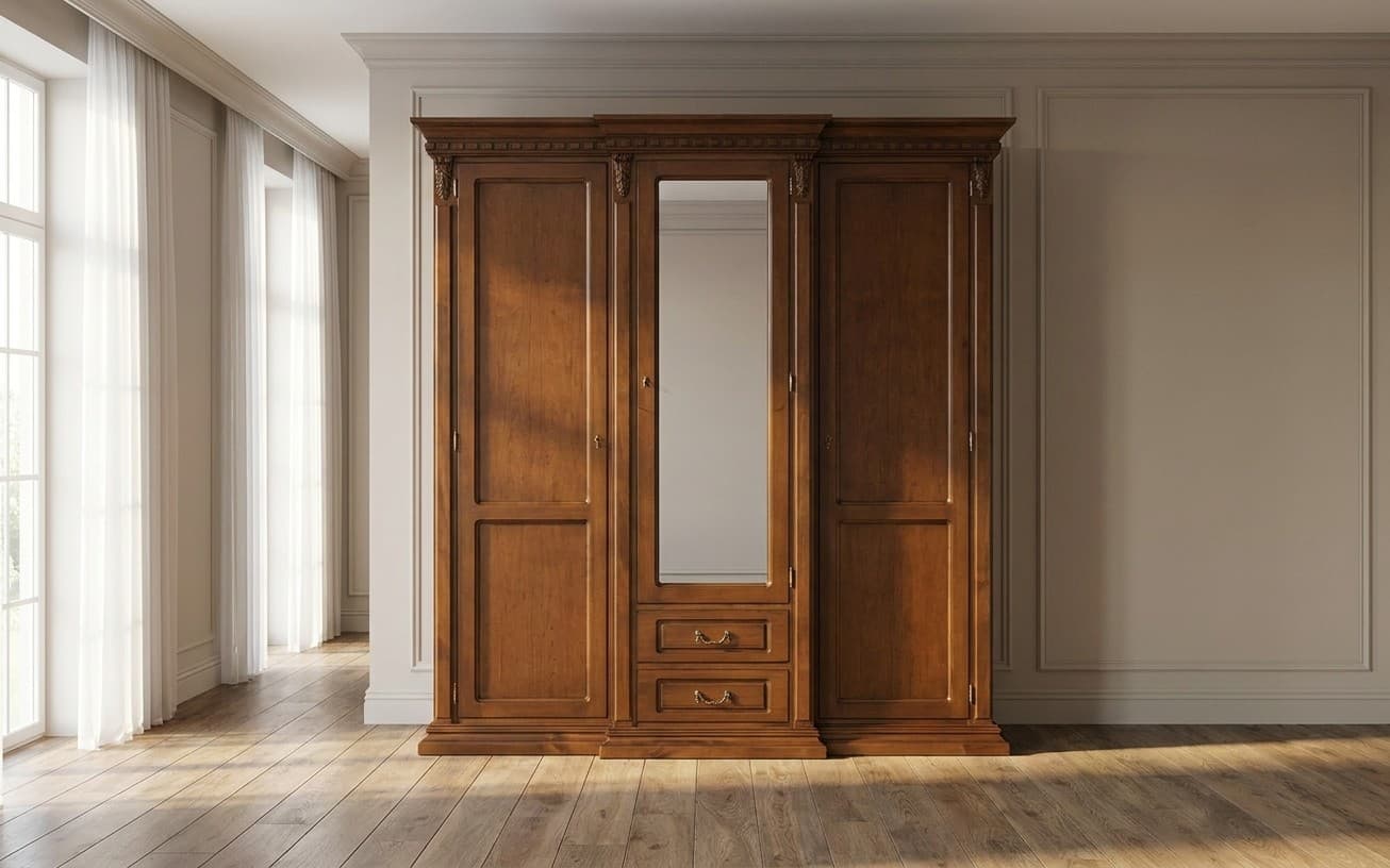 Dulap Bernhard 3 Usi, 182x67x218cm, Lemn Masiv