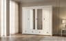Dulap Florence, Lemn Masiv, 253x62x218cm, Alb