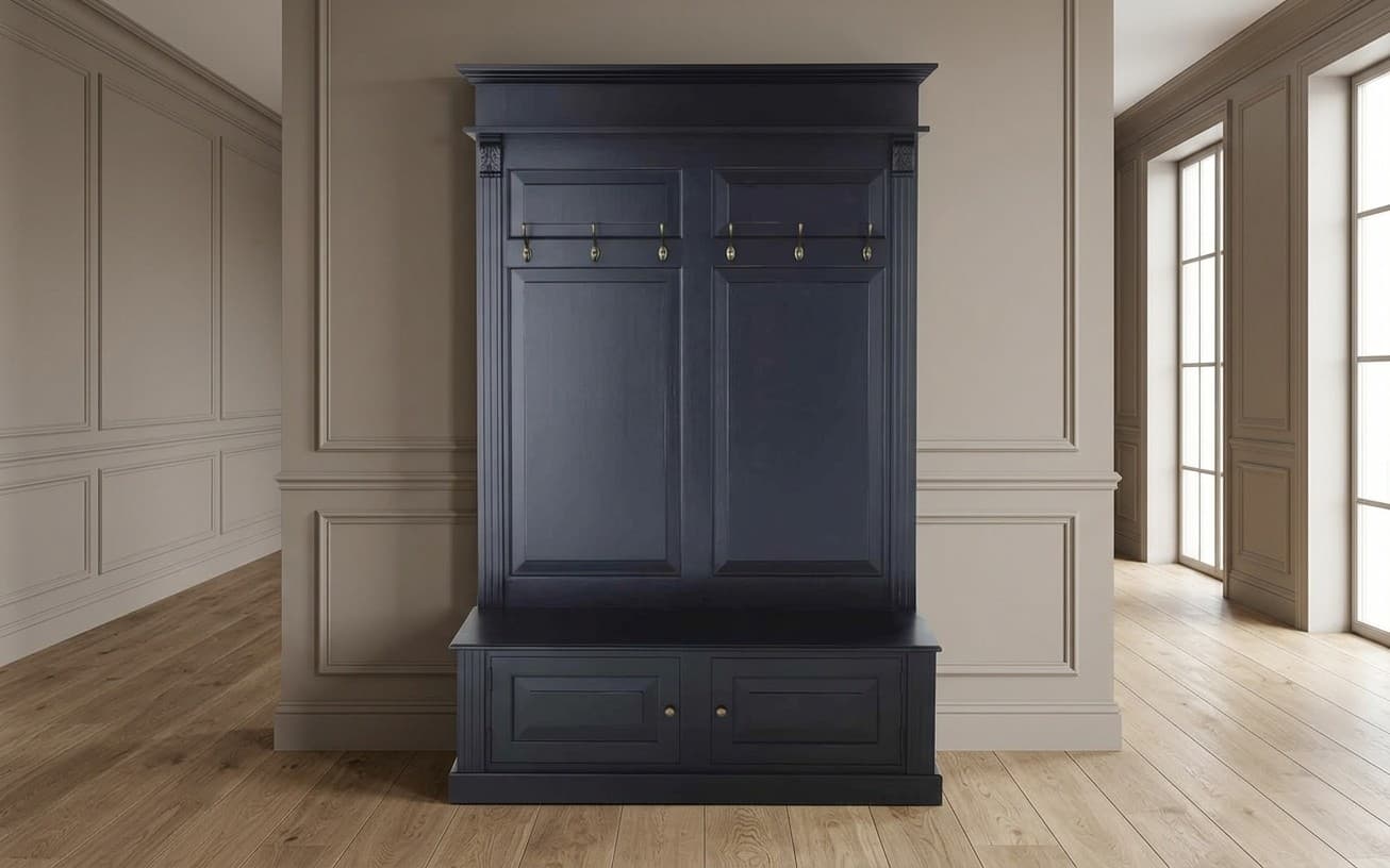 Garderobă Noir, Lemn Masiv, 120x41x210cm