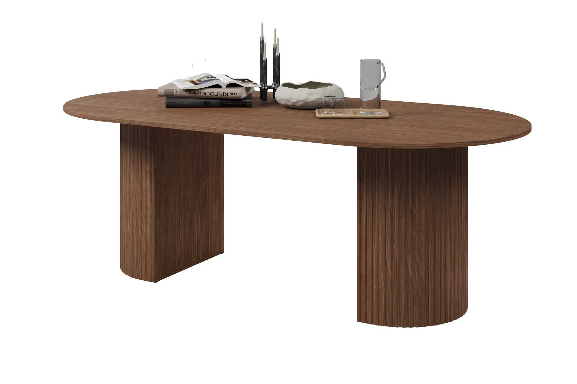 Masă extensibilă Cavo, 120-220x110x77 cm — nuc Lincoln