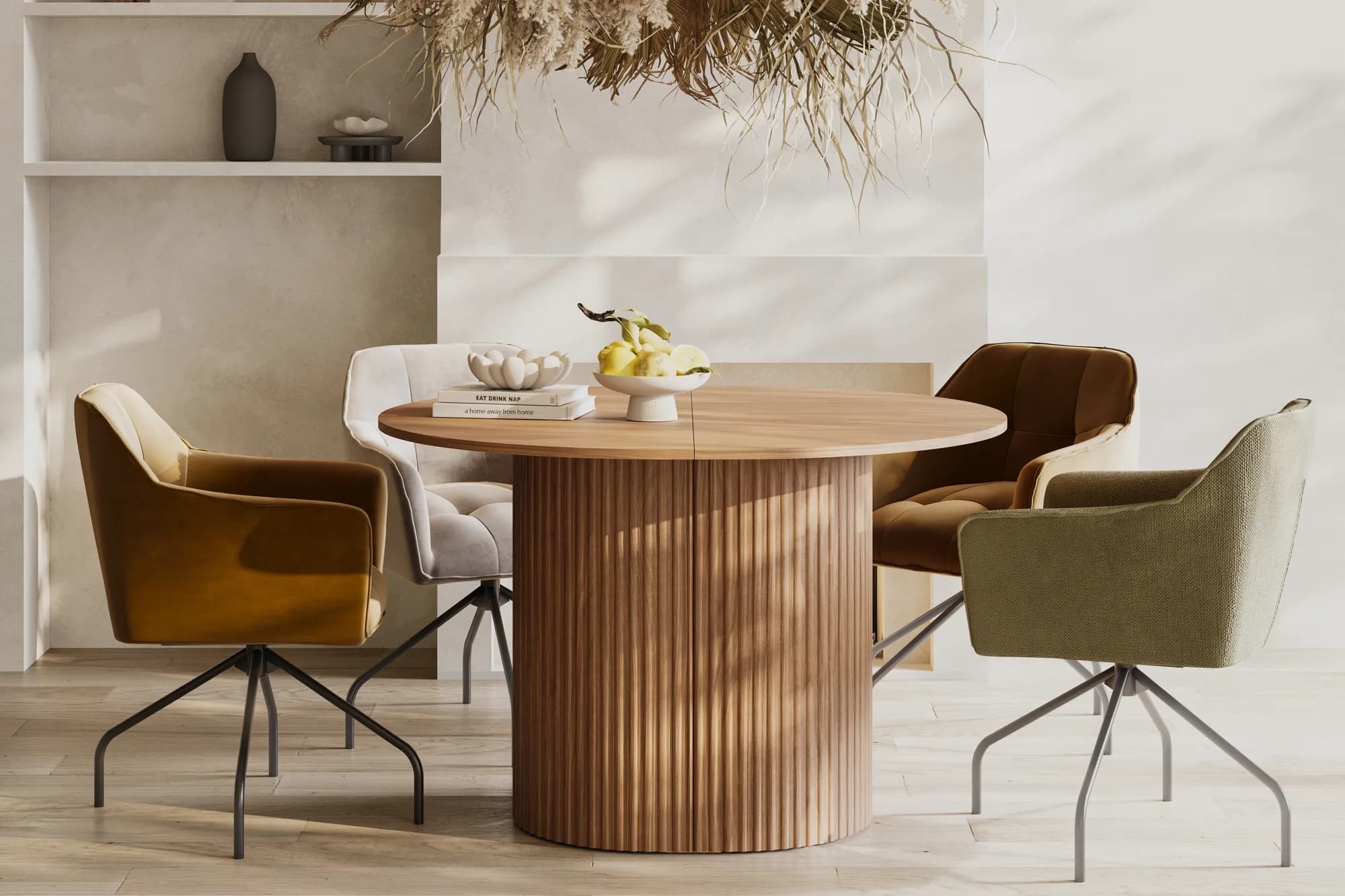 Masă extensibilă Cavo, 120-220x110x77 cm — nuc Lincoln