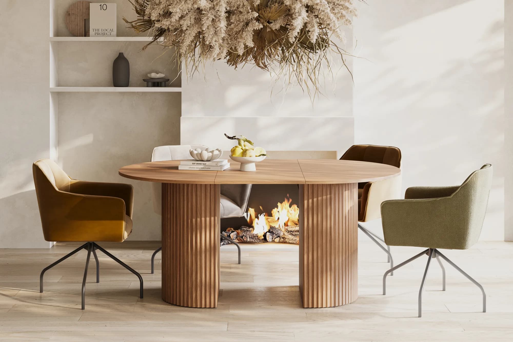 Masă extensibilă Cavo, 120-220x110x77 cm — nuc Lincoln