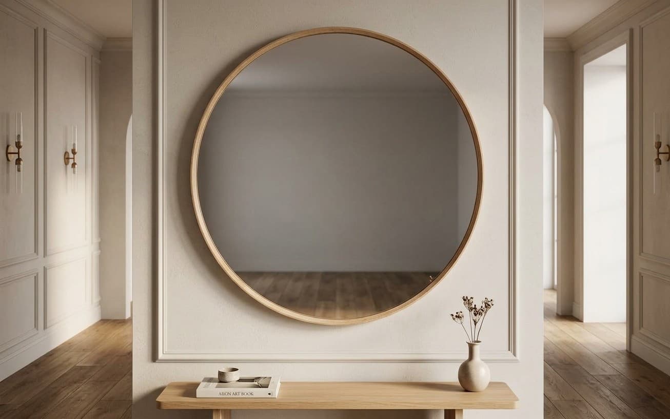 Oglinda Bordo, 110cm, Lemn Masiv