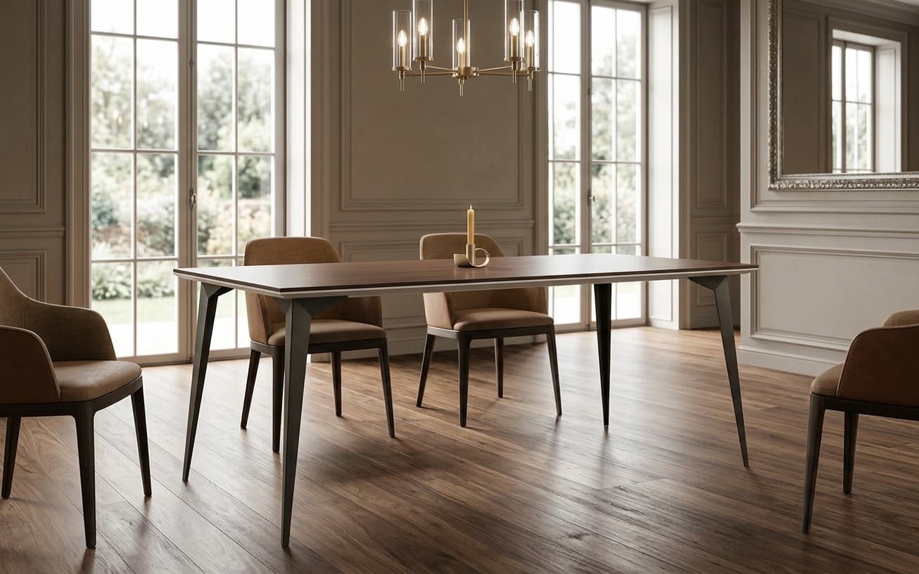 Masa Dining Zion, 160/209x90x76cm Crem-Nuc