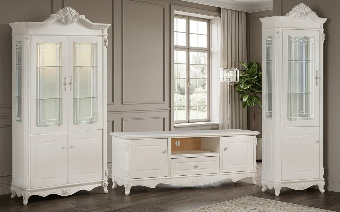 Set Living Paris, 3 Piese, Ecru