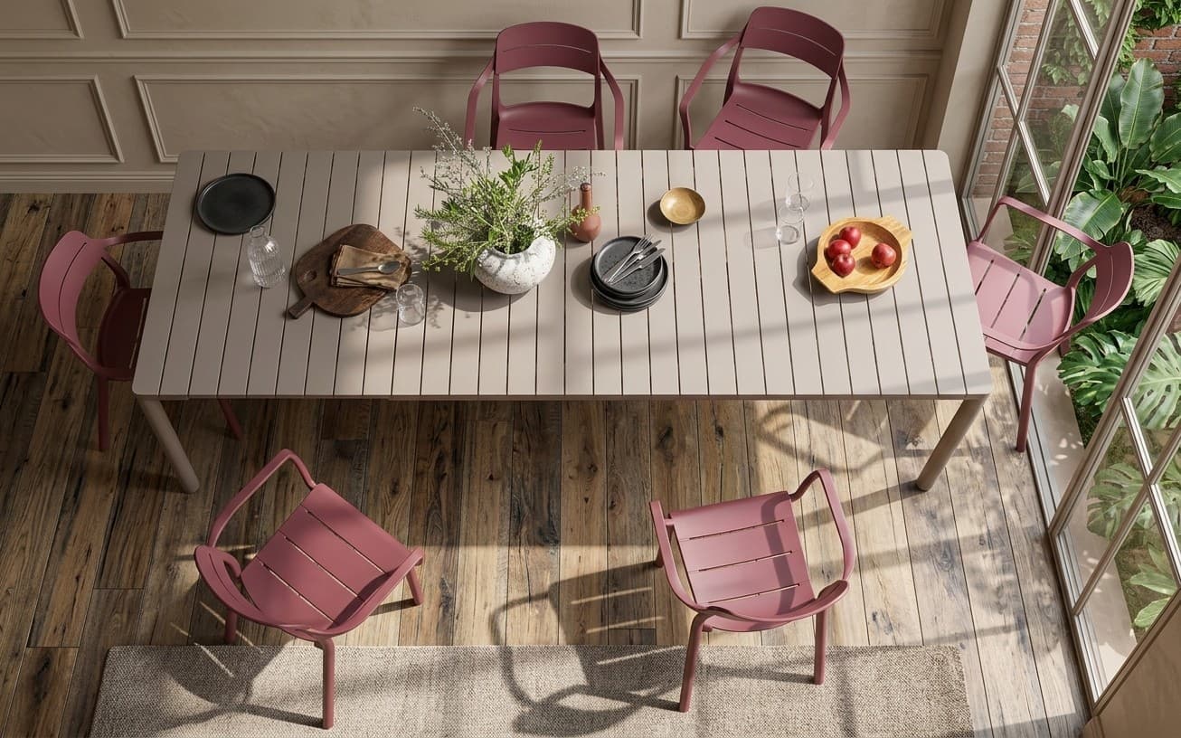 Set masa exterior Tevere / Casia