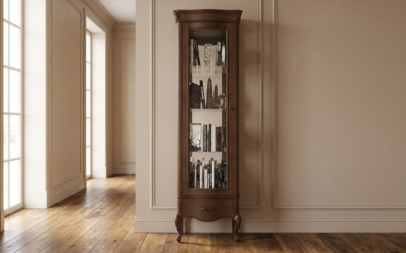 Vitrină Celisea, Lemn Masiv, 69 x 52 x 220 cm
