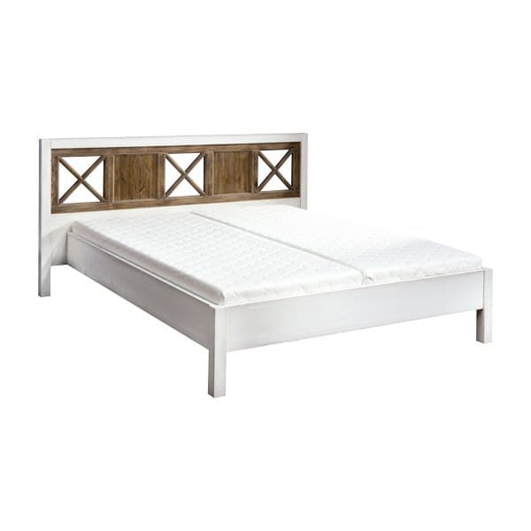 Set Dormitor Avignon, Pin Masiv, Alb Antichizat