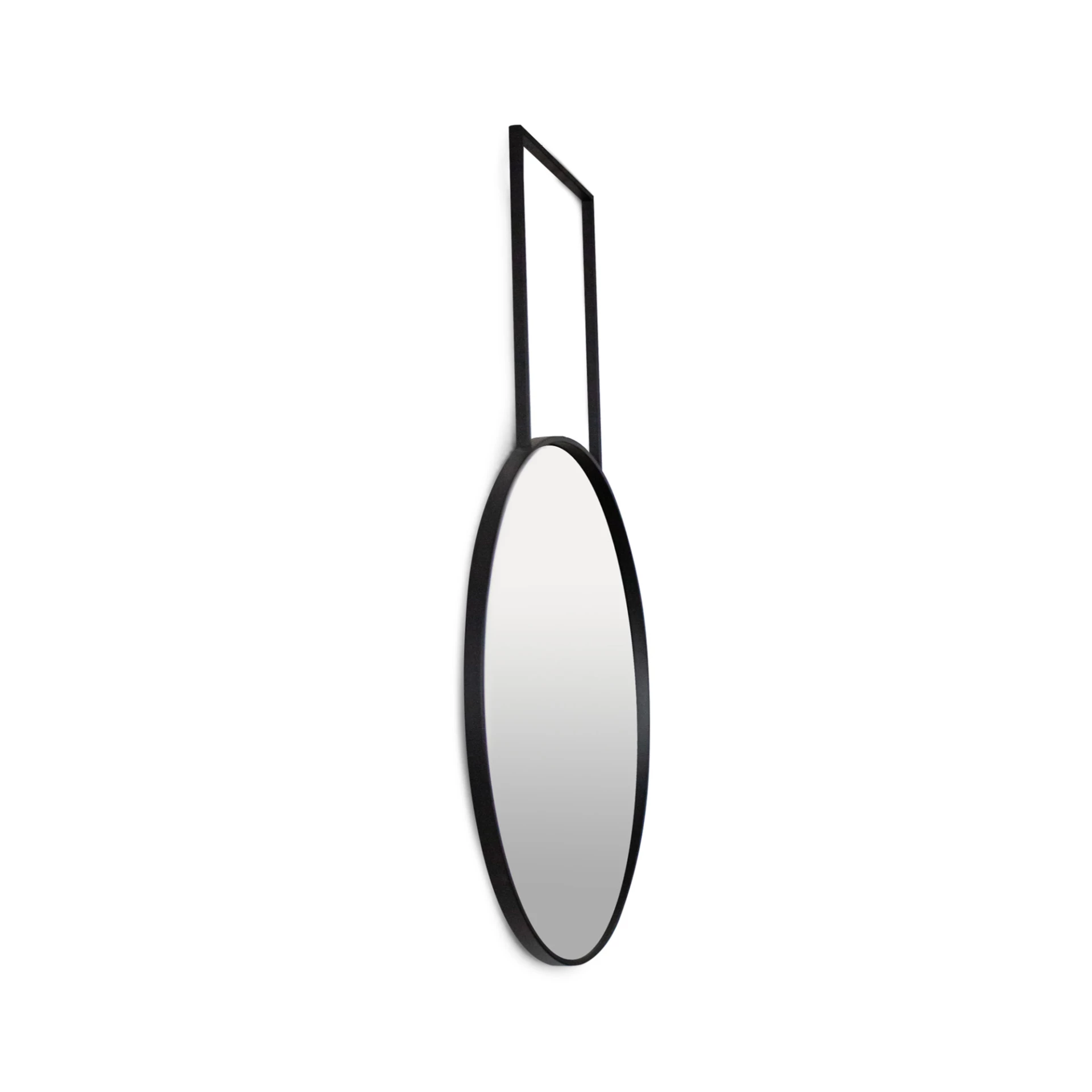 Oglindă One-Eyed, Rotundă cu Suport, Ø 80 cm din lemn masiv