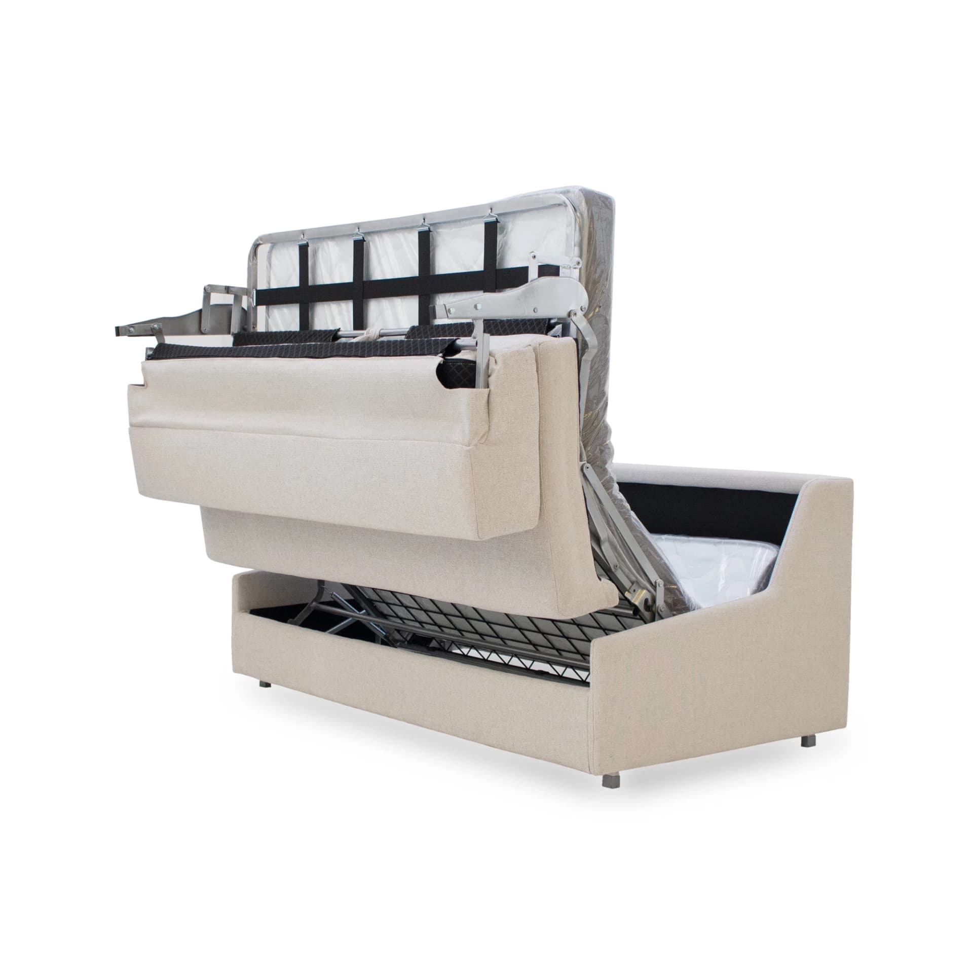 Canapea Extensibilă Fiber, Mecanism Italian Automat, Personalizabilă din lemn masiv