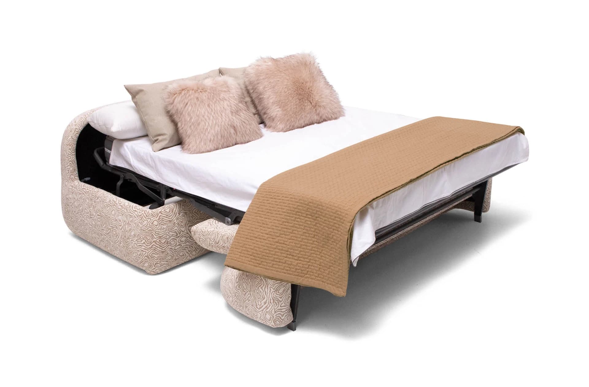 Canapea Extensibilă Stone, Mecanism Italian, Personalizabilă din lemn masiv