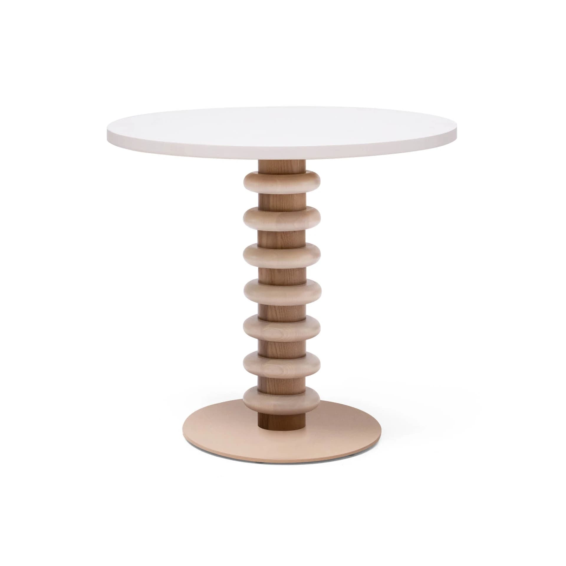 Masă Dining Kemp, Coloană Strunjită, Personalizabilă din lemn masiv