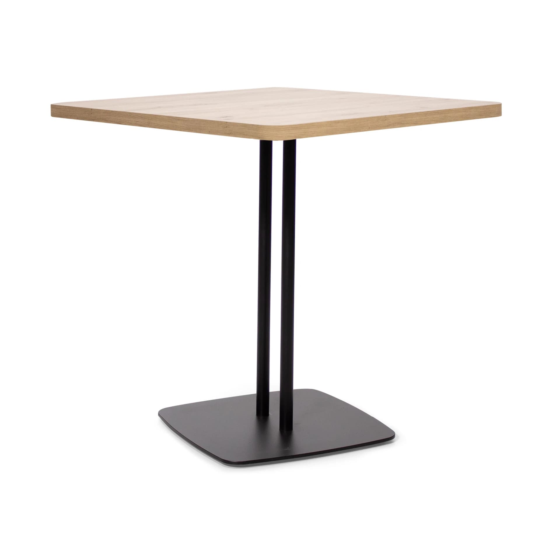 Masă Dining Bis, Metal Negru, Personalizabilă din lemn masiv