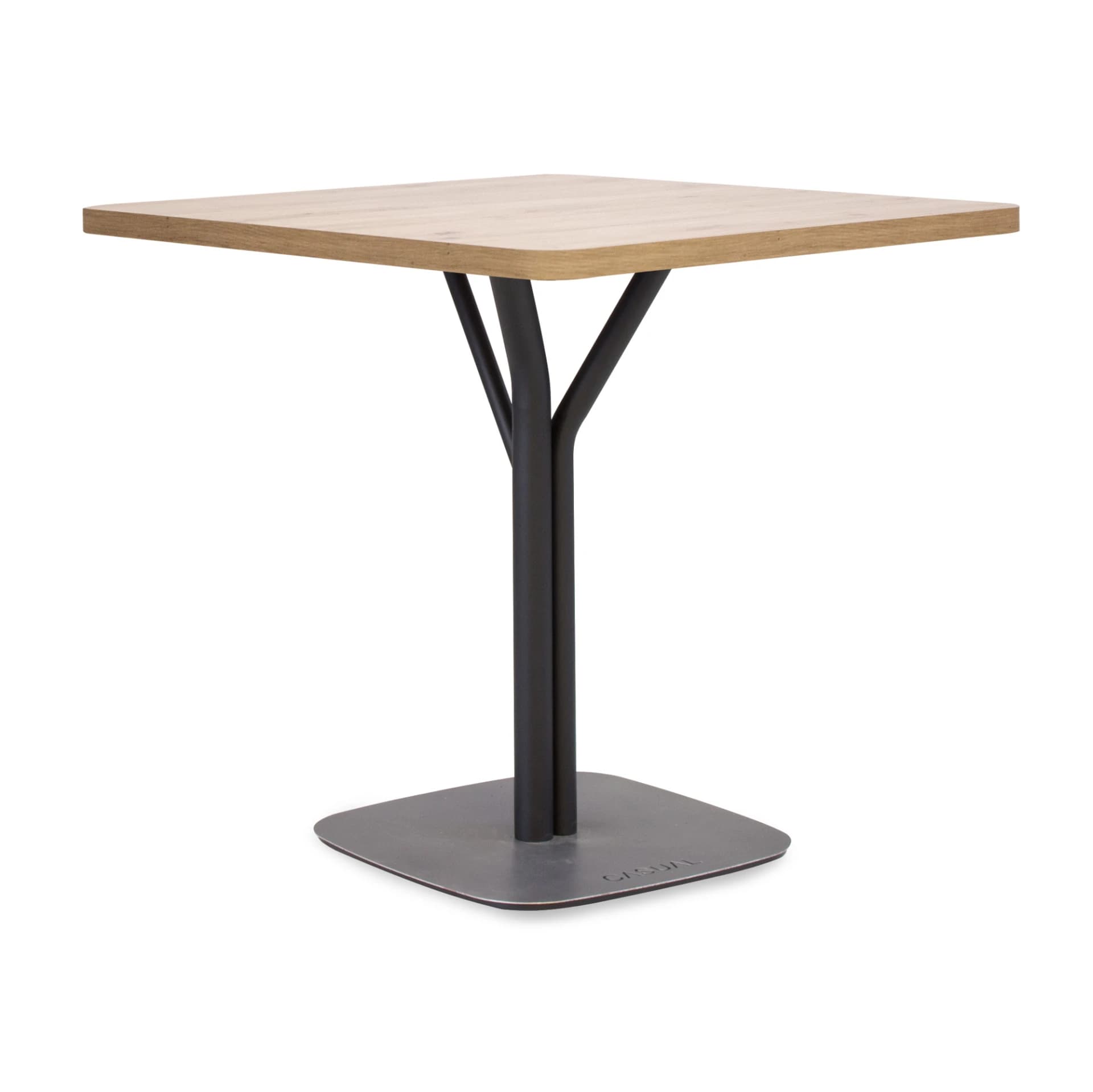 Masă Dining Masai, Metal Negru, Personalizabilă din lemn masiv