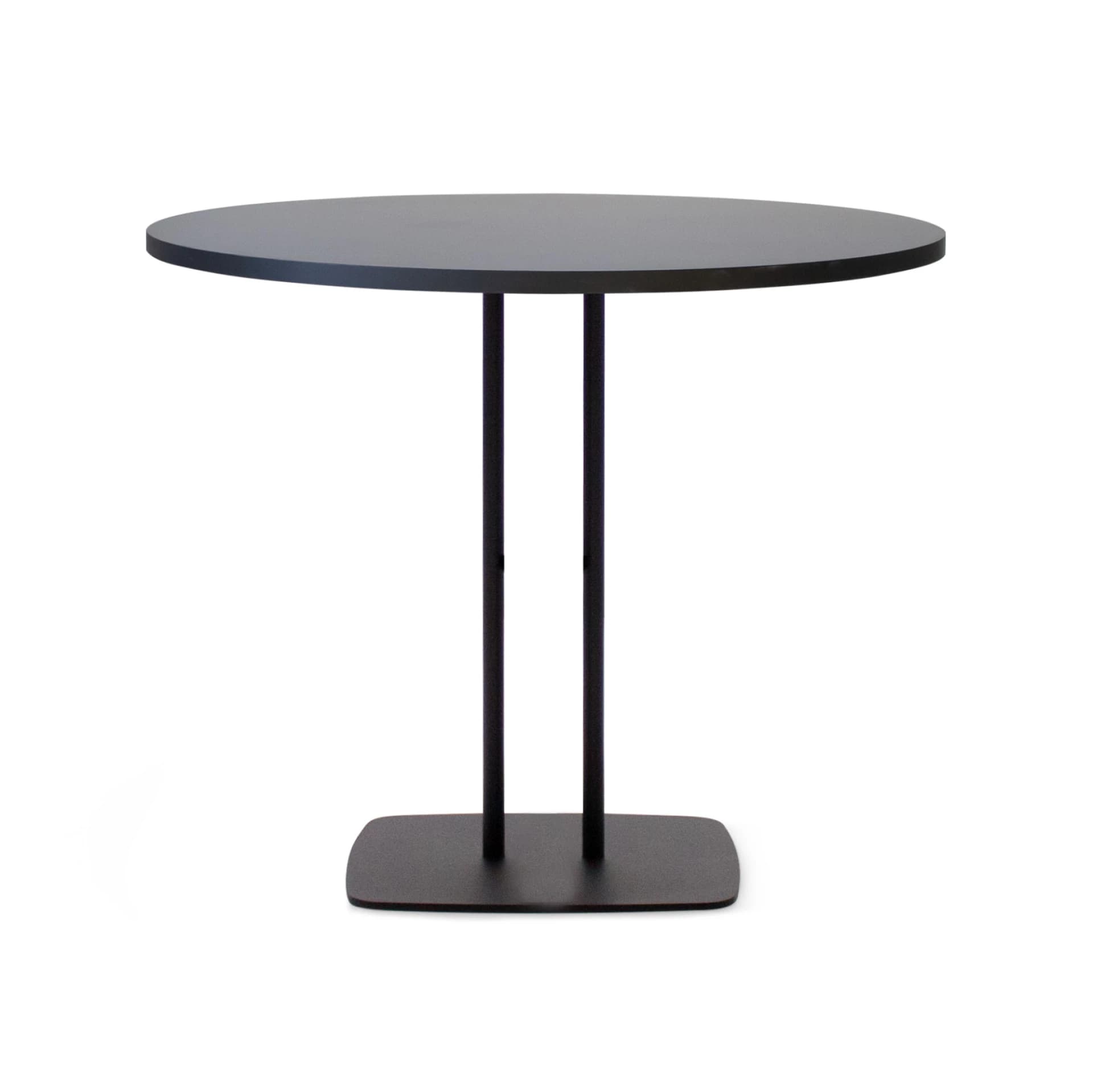 Masă Dining Bis, Metal Negru, Personalizabilă din lemn masiv