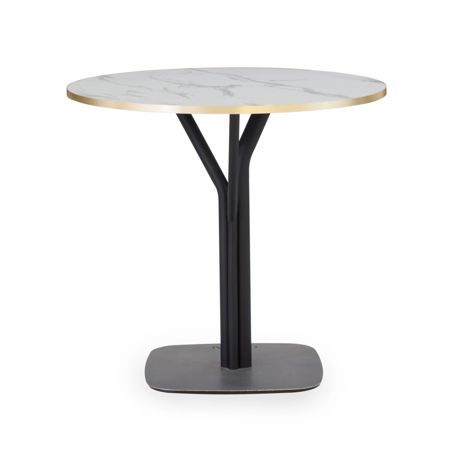 Masă Dining Masai, Metal Negru, Personalizabilă din lemn masiv