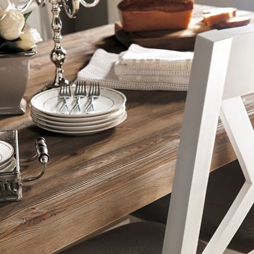 Set Living Avignon, Pin Masiv, Alb Antichizat