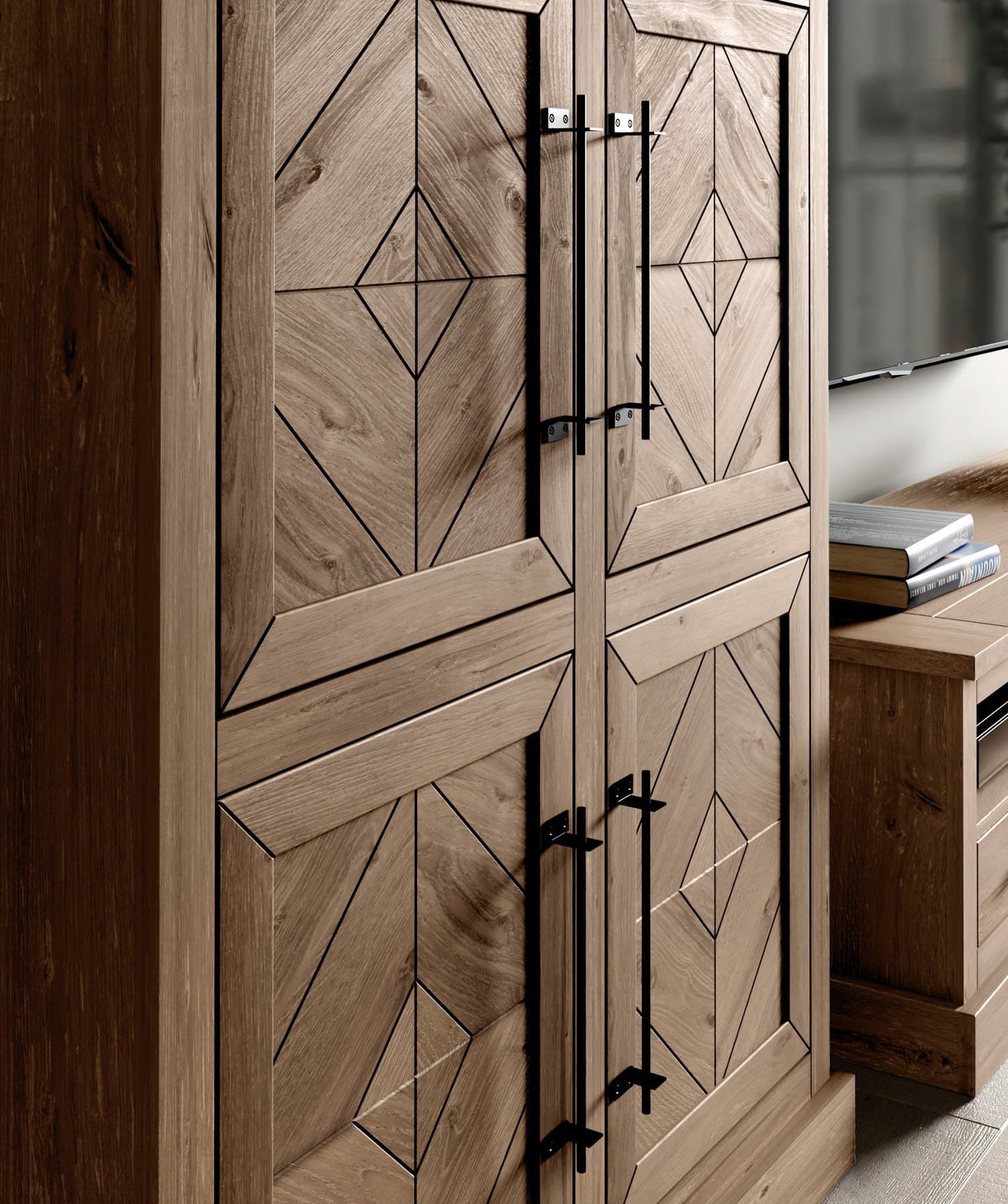 Set Living Brera, Stejar Antichizat