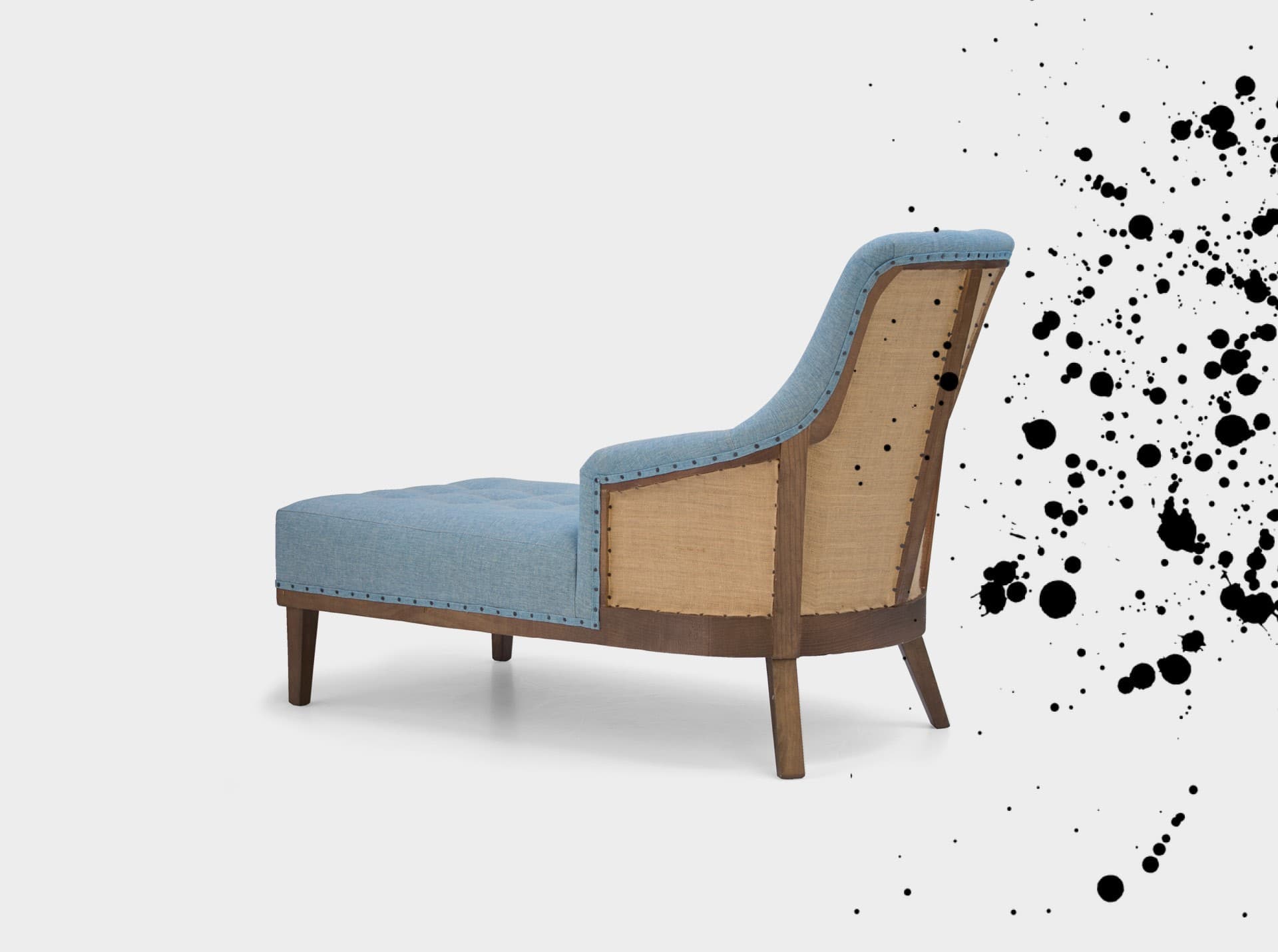 Fotoliu Carlota Chaiselongue Vintage, Lemn Masiv, Personalizabil