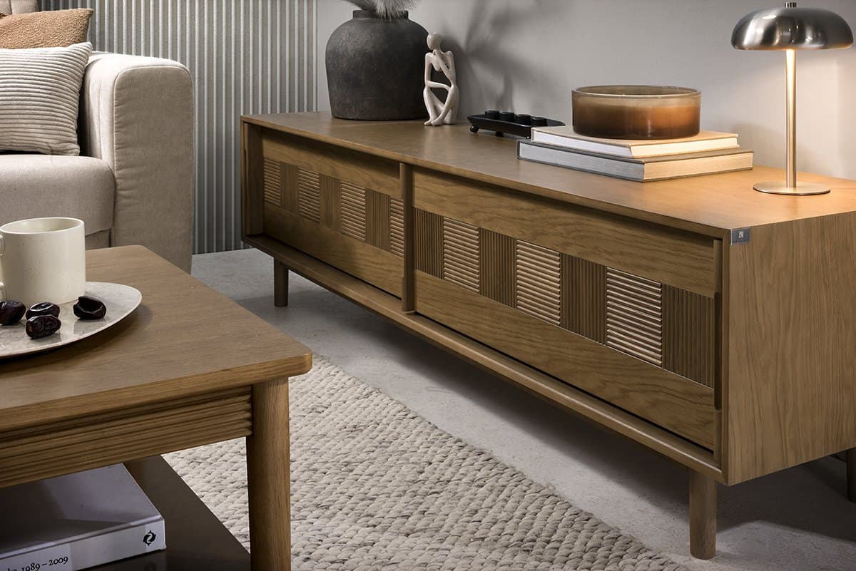 Set Living Ravenna, Lemn Masiv și Furnir Natural