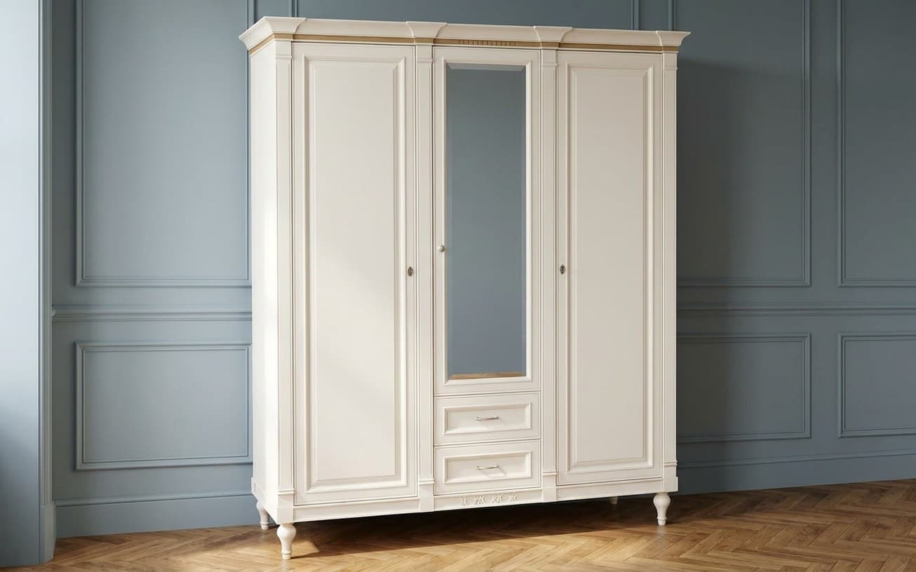 Dulap Provence, 186x64x210cm, Crem-Natur