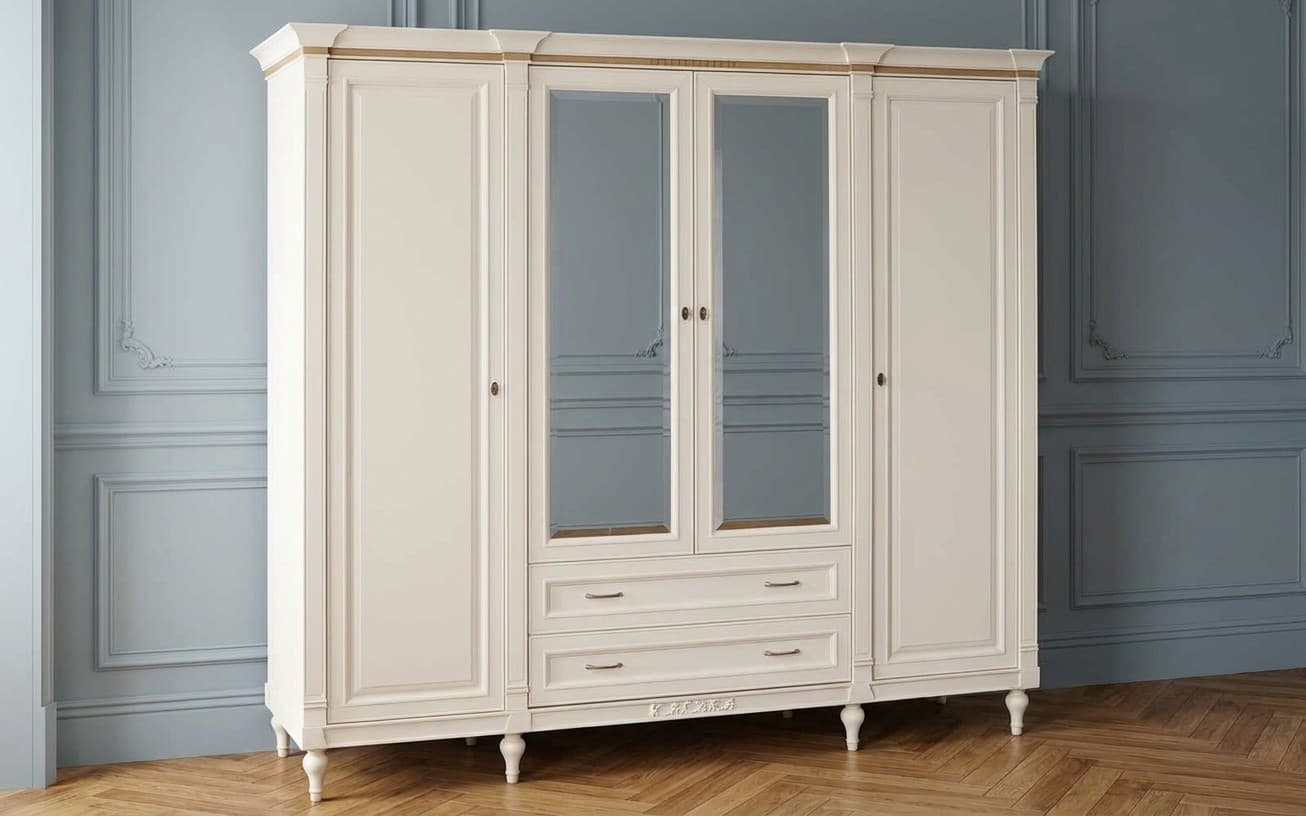Dulap Provence, 238x64x210cm, Crem-Natur