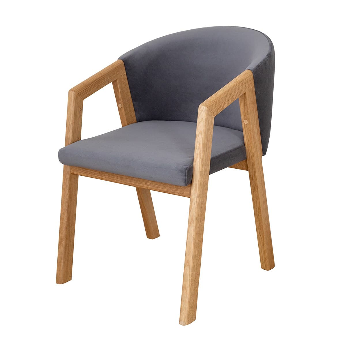 Set Dining Marta și Bruno, Masă Extensibilă din Stejar Masiv și Scaune cu Brațe
