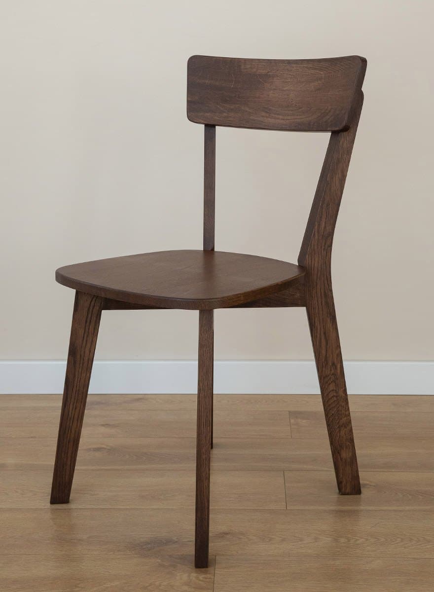 Scaun Gael, Stejar Masiv, Natur, Tabac sau Albit, 46,5 x 50 x H 85,5 cm