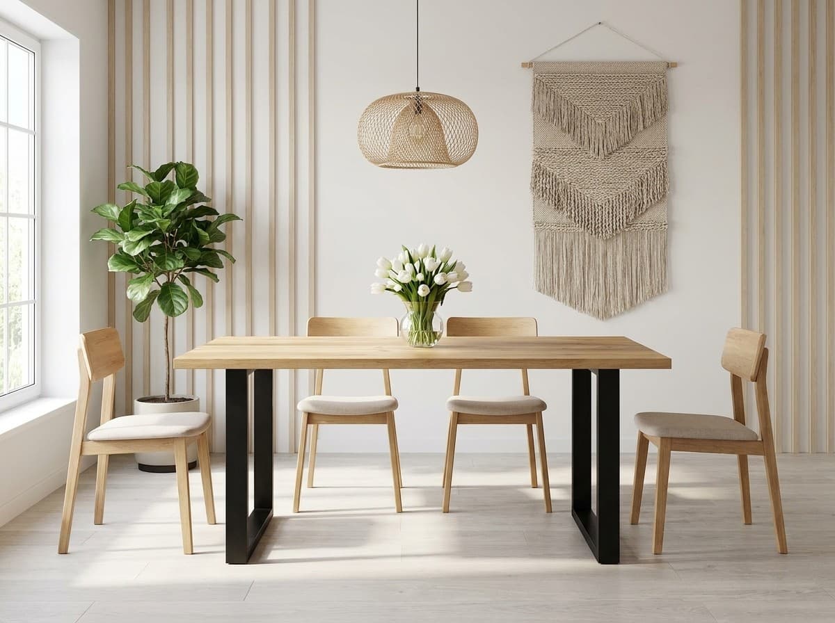 Masă Dining Asolo, Stejar Masiv – în ambianță