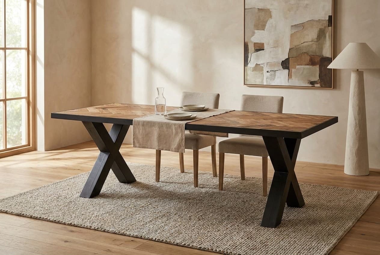 Masă Dining Horizon, Stejar Masiv, 200/240 x 100 x 79 cm