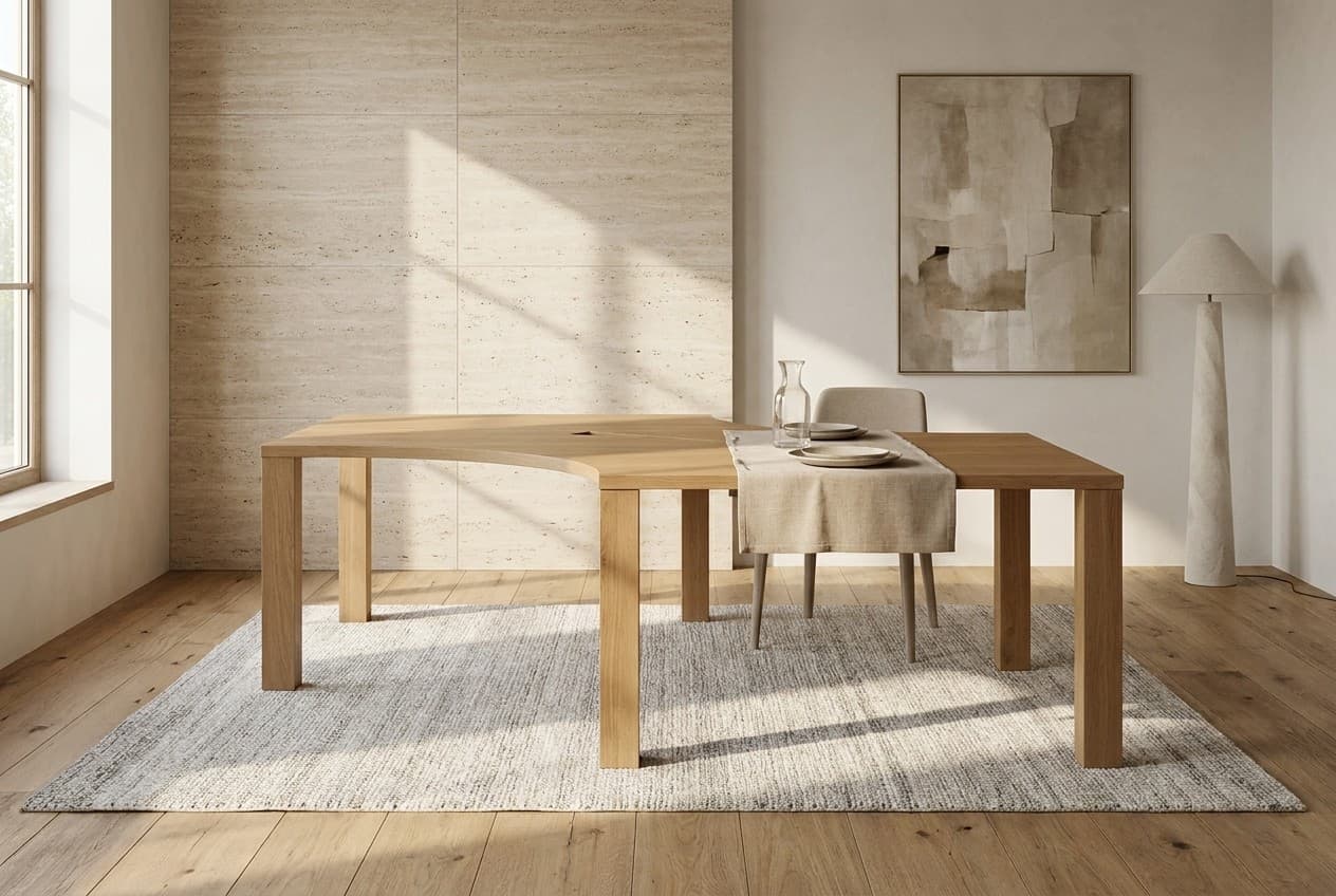 Masă Dining Office Bay, Stejar Masiv, blat 3cm