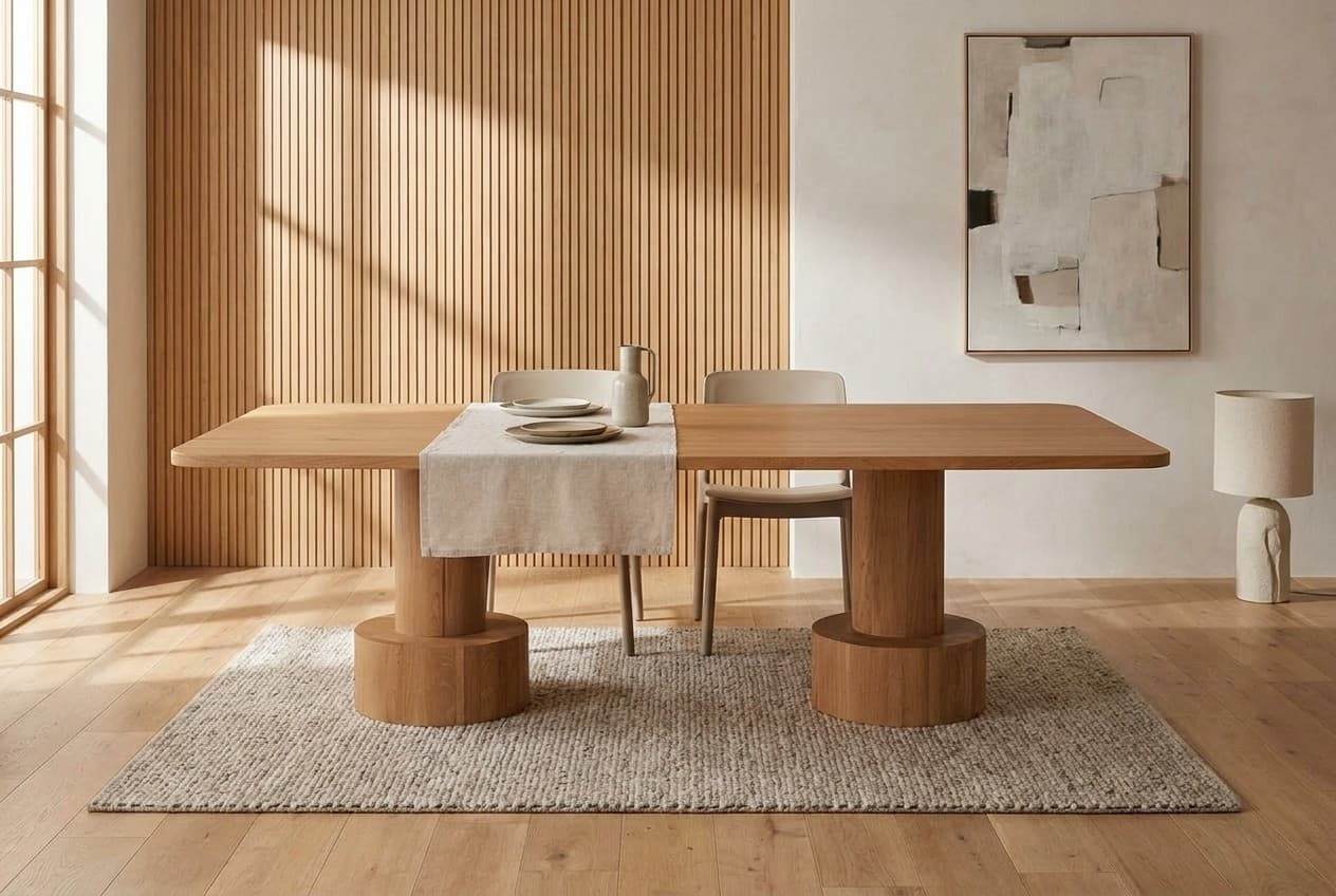 Masă Dining Smith, Stejar Masiv, 300 x 110 x 79 cm