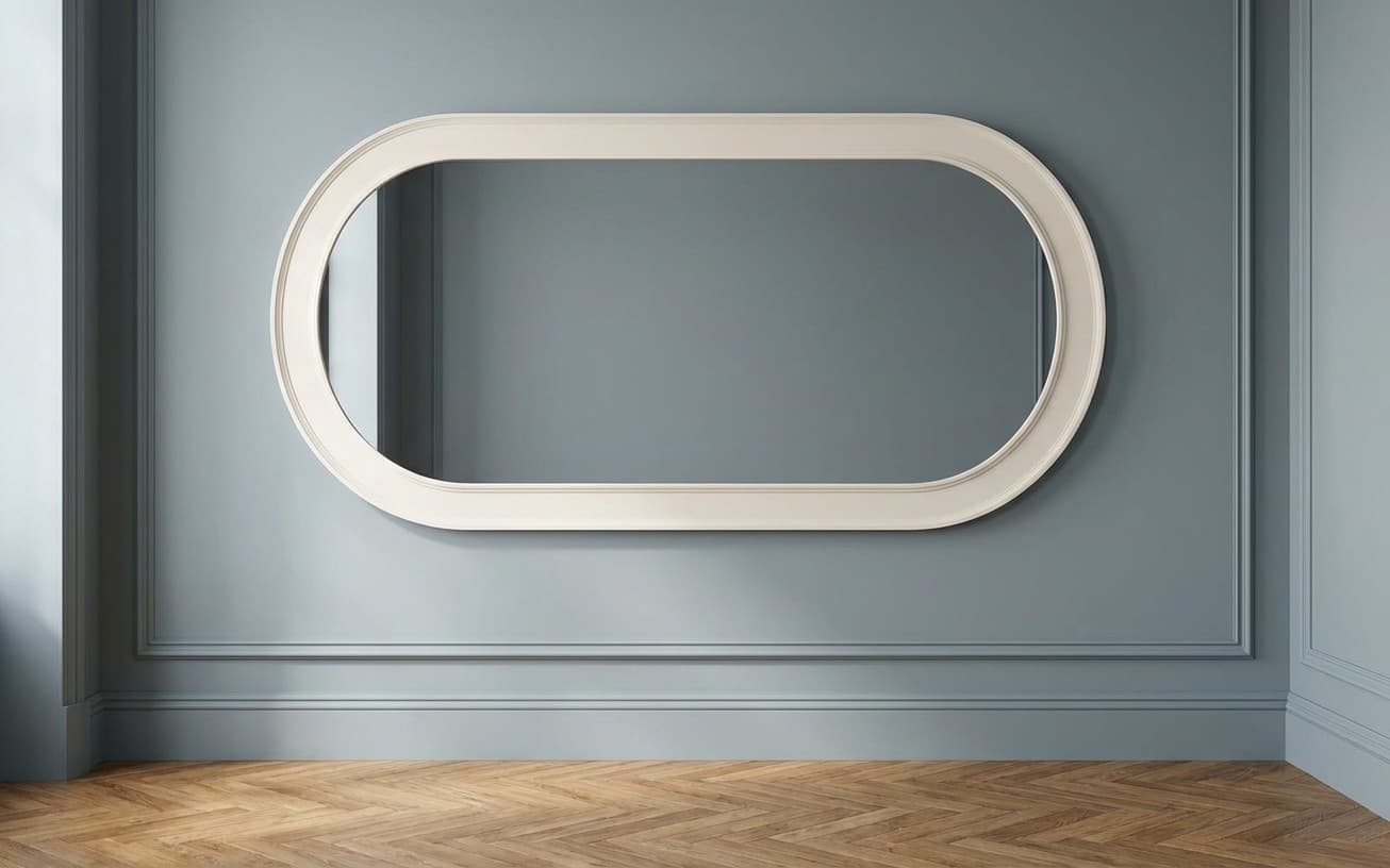 Oglindă Ovală Provence, 150x67cm, Crem