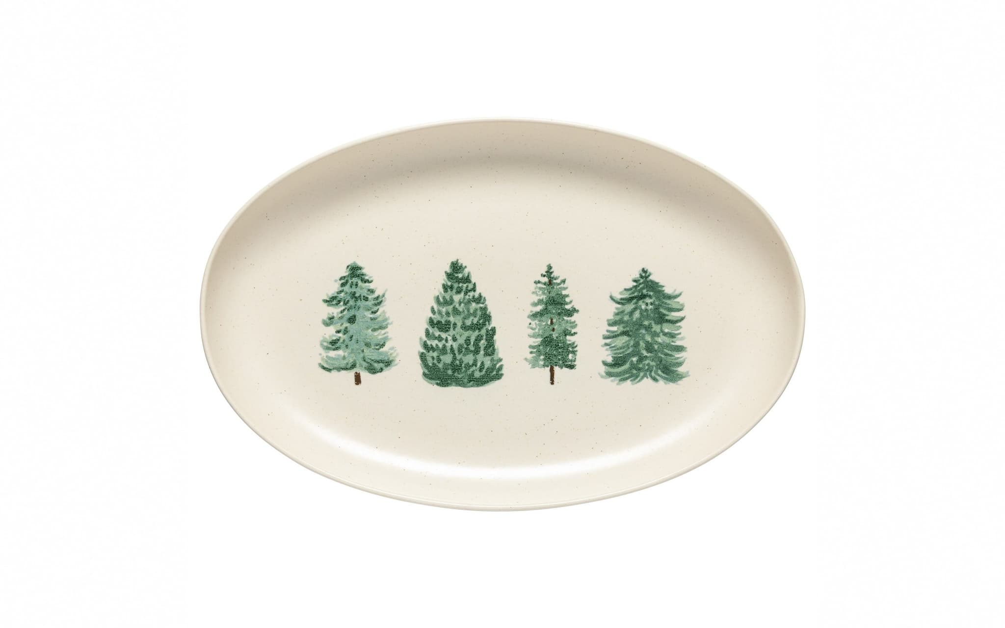 Platou Oval Pacifica, cu Brăduț de Crăciun, 41 cm