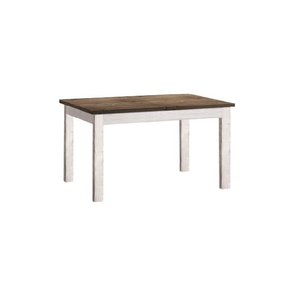 Masă Extensibilă Avignon, Pin Masiv, Alb Antichizat, 150-270x88x79 cm