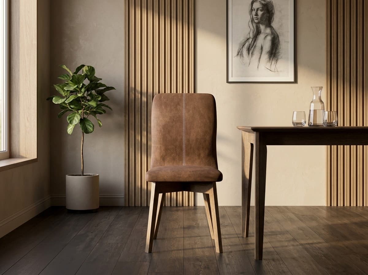 Scaun Brera, Stejar Antichizat, 49x48x94 cm – în ambianță