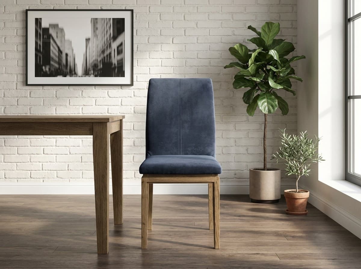 Scaun Cortina, Stejar Masiv, 46x44x94 cm – în ambianță