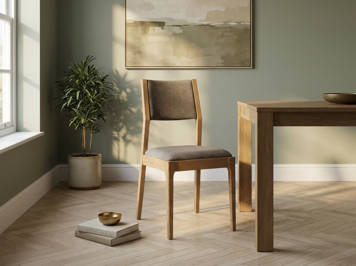 Scaun Lugano, Stejar Masiv, 45x48x89 cm – în ambianță