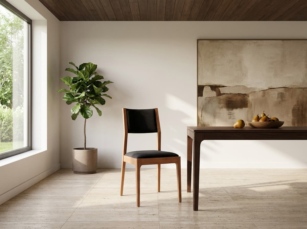 Scaun Matera, Stejar Masiv, 45x48x89 cm – în ambianță