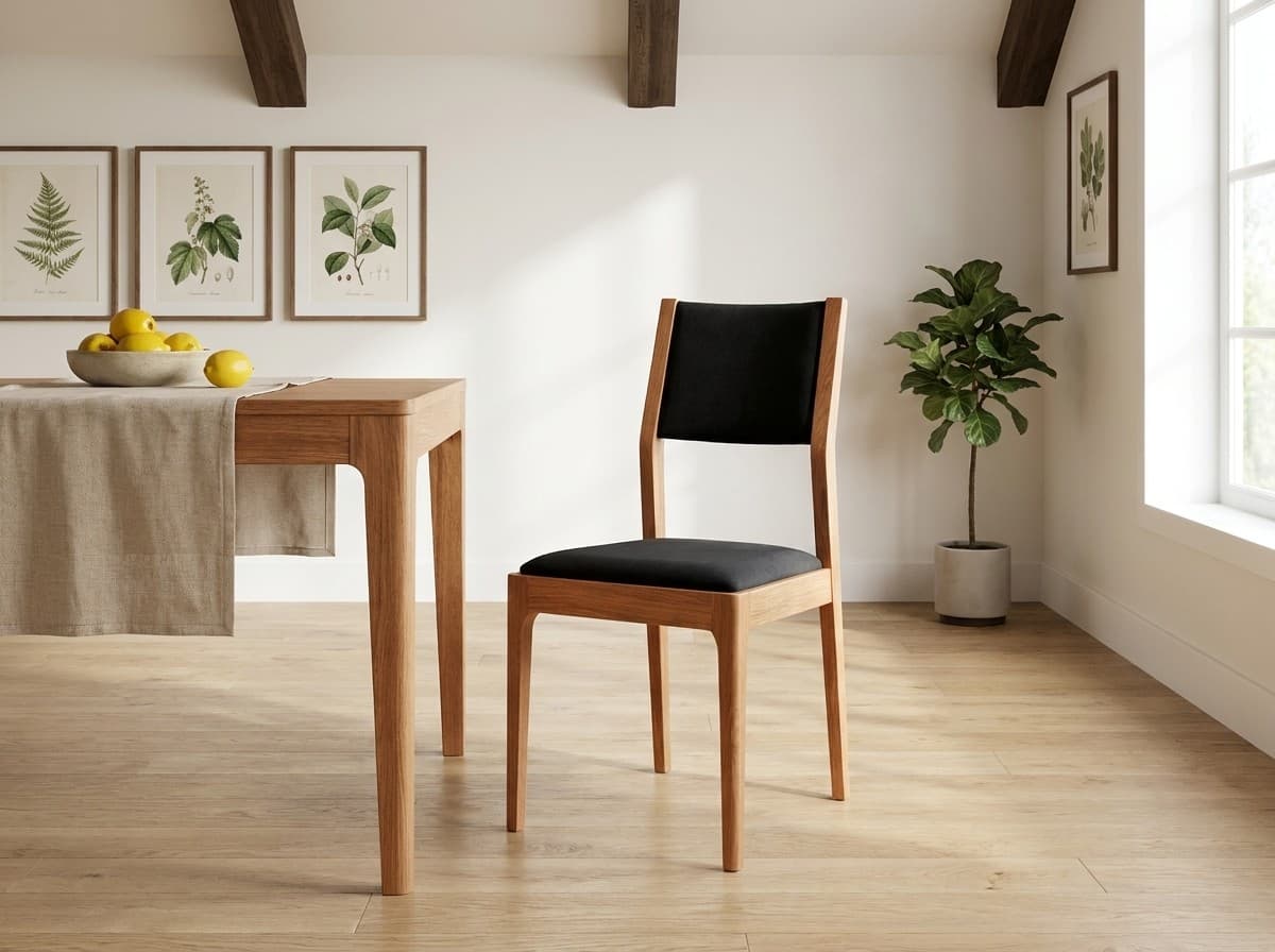 Scaun Treviso, Stejar Masiv, 45x48x89 cm – în ambianță