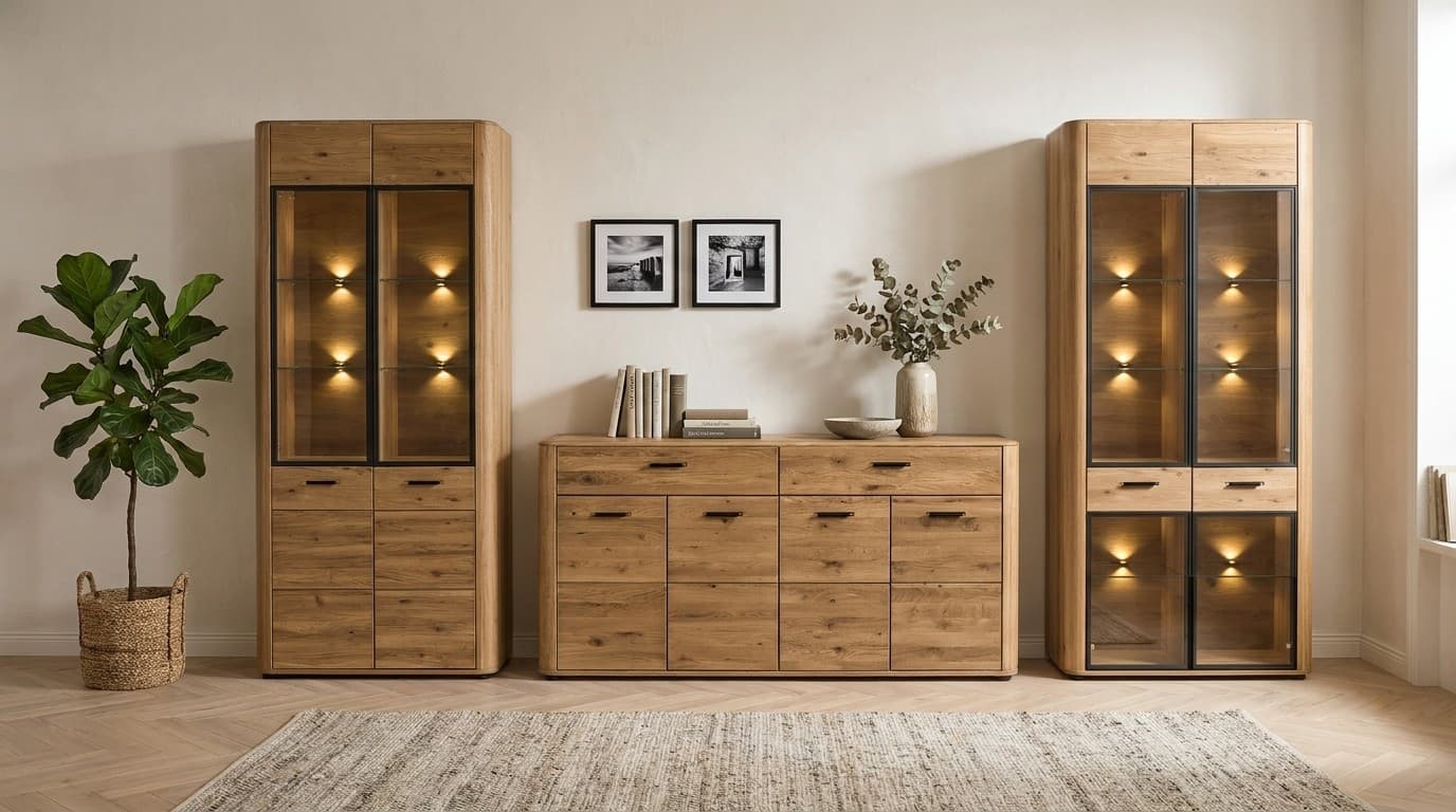 Set Living Lugano, Stejar Masiv