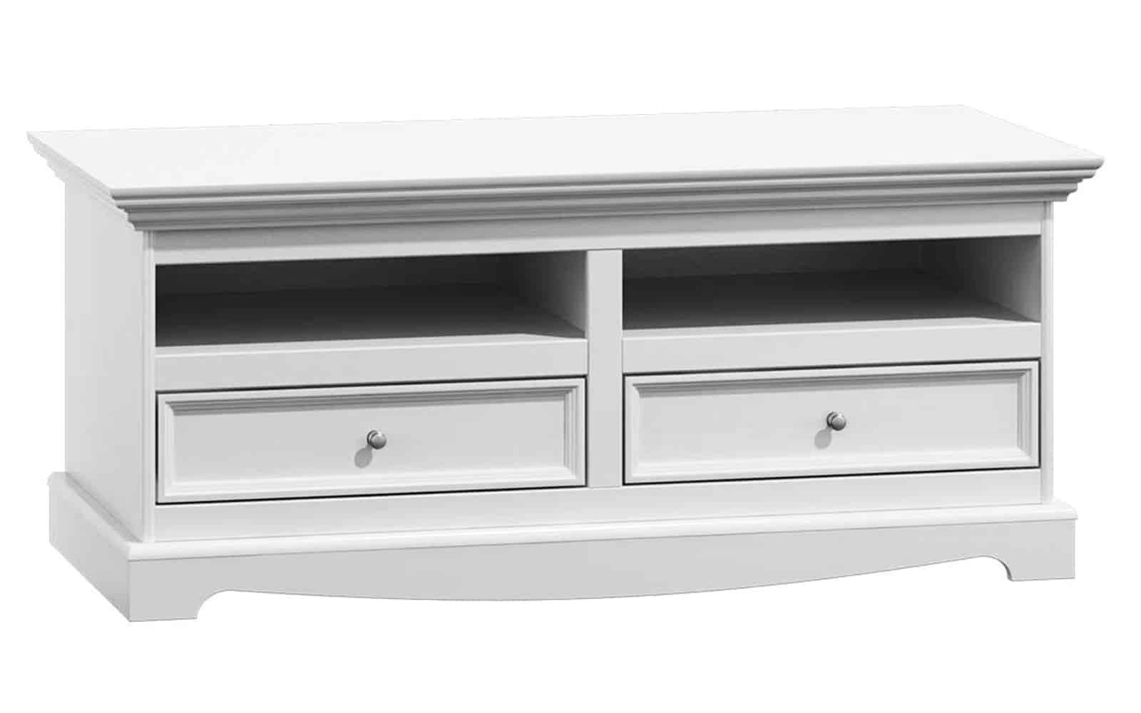 Comodă TV Linea, Lemn Masiv, 111x53x53cm, Alb