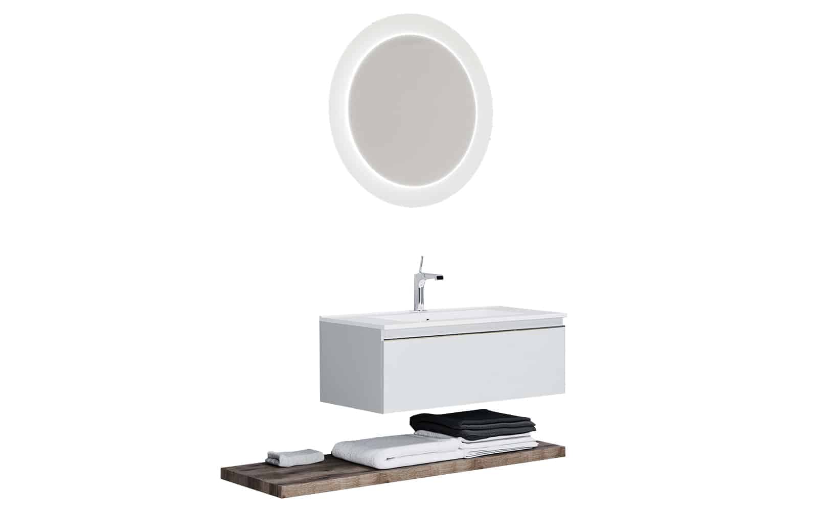 Set Mobilier Baie Suspendat Dario din lemn masiv