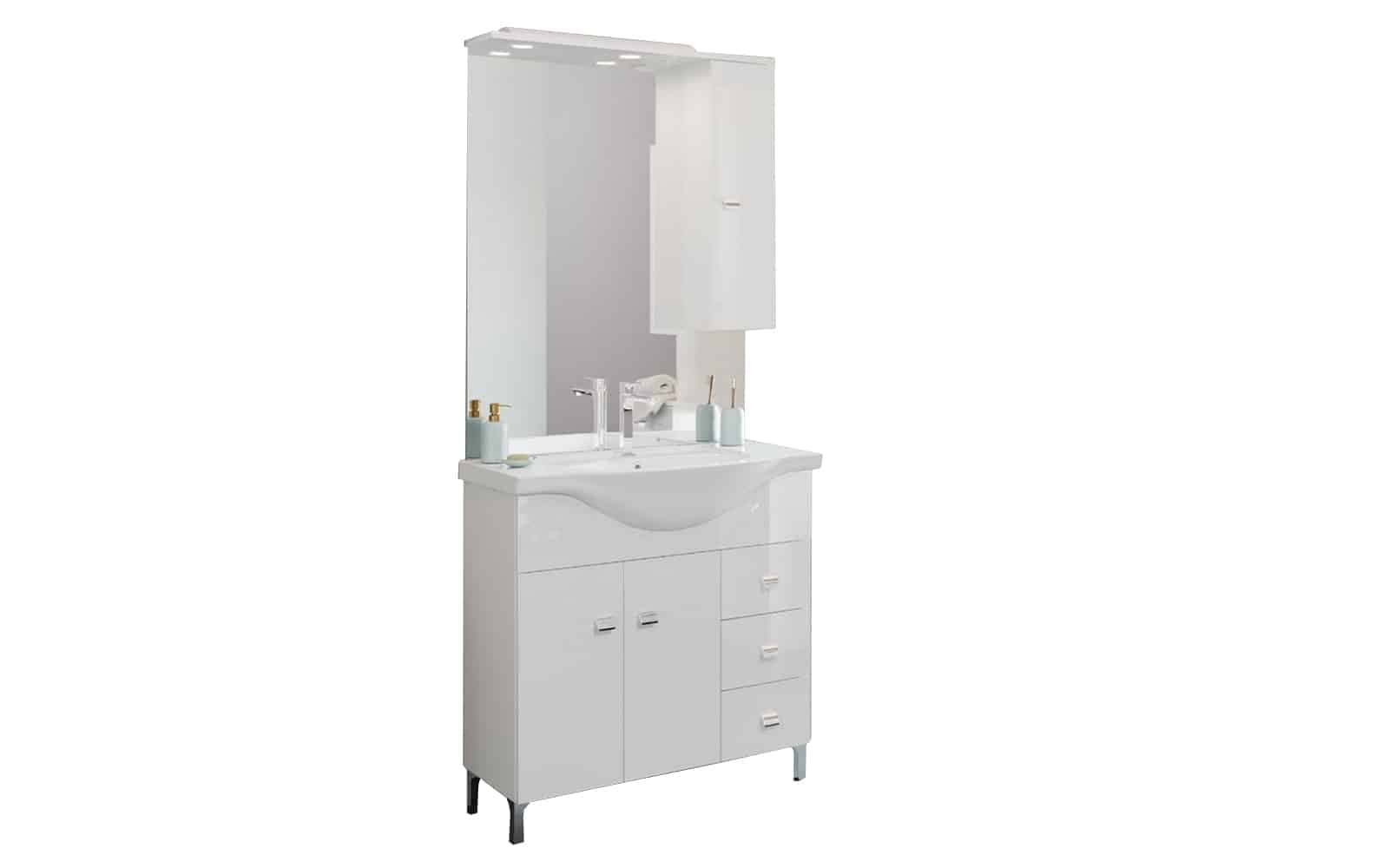 Set Mobilier Baie Luna, 85cm, Model D3 din lemn masiv