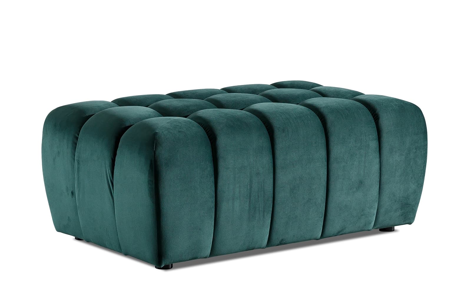 Taburet Eusebiu, 40x102 cm, Verde din lemn masiv