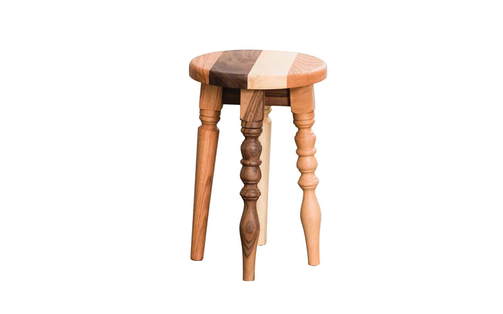 Scaun Naomi, Ø 25 cm, H 45 cm din lemn masiv