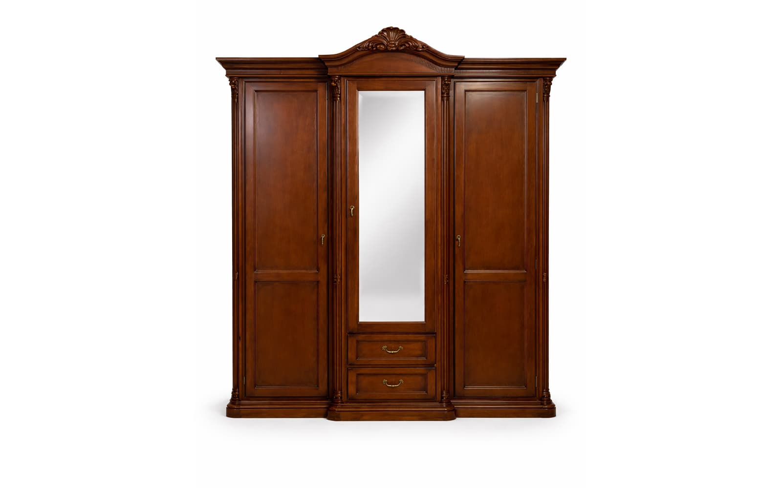 Dulap Briston 3 usi, 2 sertare: L 178 x A 65 x H 233 cm din lemn masiv