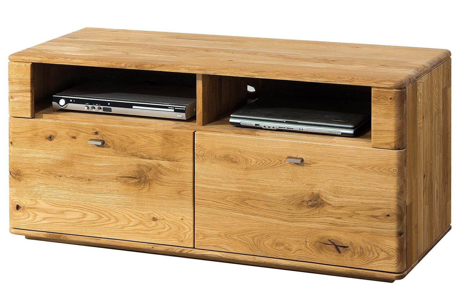 Comoda TV, Siena, Lemn Masiv, Stejar Natur, 54.5x120.8x48 cm