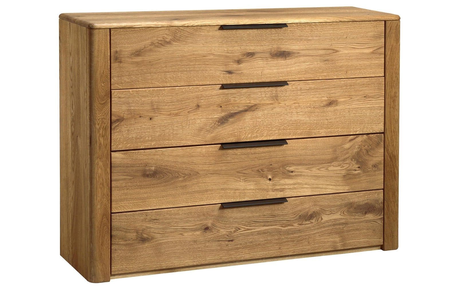 Comoda Siena, Lemn Masiv, Stejar Natur,120 cm x 39 cm x 90 cm